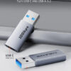 CABLETIME αντάπτορας USB-C σε USB CT-AMCF10-AG, 10Gbps, 3A, γκρι