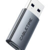 CABLETIME αντάπτορας USB-C σε USB CT-AMCF10-AG, 10Gbps, 3A, γκρι