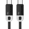 CABLETIME καλώδιο USB-C CT-CM60-PBW, 60W PD, 480Mbps, 0.25m, μαύρο