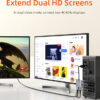CABLETIME αντάπτορας DisplayPort σε 2x HDMI CT-DM2H8K-AG, 8K/30Hz, γκρι