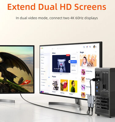 CABLETIME αντάπτορας DisplayPort σε 2x HDMI CT-DM2H8K-AG, 8K/30Hz, γκρι