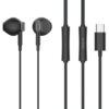 CELEBRAT earphones με μικρόφωνο D12, USB-C σύνδεση, Φ14.2mm, 1.2m, μαύρα
