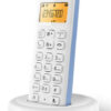 PHILIPS ασύρματο τηλέφωνο D1601S-34, με ελληνικό μενού, λευκό-μπλε