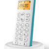 PHILIPS ασύρματο τηλέφωνο D1601T-34, με ελληνικό μενού, λευκό-πράσινο