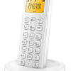 PHILIPS ασύρματο τηλέφωνο D1601W-34, με ελληνικό μενού, λευκό