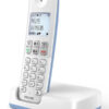 PHILIPS ασύρματο τηλέφωνο D2501S-34, με ελληνικό μενού, λευκό-μπλε