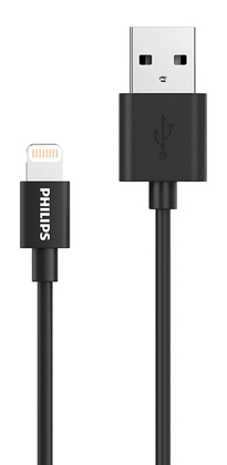 PHILIPS καλώδιο USB σε Lightning  DLC3104V-00, 2.4Α, 1.2m, μαύρο
