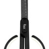 FIZZ ψαλίδι FZ212003-W με χάρακα, μεταλλική λεπίδα, 17cm, μαύρο-λευκό