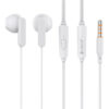 CELEBRAT earphones με μικρόφωνο G23, 3.5mm σύνδεση, Φ14mm, 1.2m, λευκά