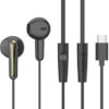 CELEBRAT earphones με μικρόφωνο G37, USB-C σύνδεση, 14.2mm, 1.2m, μαύρα