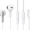 CELEBRAT earphones με μικρόφωνο G37, USB-C σύνδεση, 14.2mm, 1.2m, λευκά