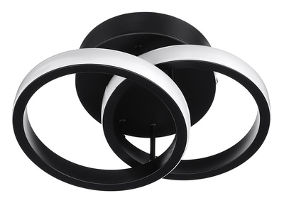 POWERTECH LED φωτιστικό οροφής HLL-0081, 20W, 4000K, 24.5x16.5cm, μαύρο