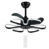 POWERTECH ανεμιστήρας οροφής HLL-0174 με LED φως, 96W, Φ55x35cm, μαύρος