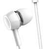 USAMS earphones με μικρόφωνο EP-12, 3.5mm σύνδεση, Φ10mm, 1.2m, λευκά