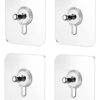 HOME USE αυτοκόλλητες βάσεις HUH-0156, 57x57mm, διάφανο, 4τμχ