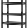 HOME USE μεταλλική ραφιέρα HUH-0198 με 5 ράφια, 90x40x183cm, μαύρη