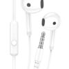 KAKUSIGA earphones με μικρόφωνο KSC-1301, 3.5mm σύνδεση, 14mm, 1.1m, λευκά