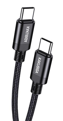 KAKUSIGA καλώδιο USB-C σε USB-C KSC-970, 60W, 480Mbps, 1m, μαύρο