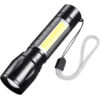 LTC φορητός φακός LED LXLL250, επαναφορτιζόμενος, 450lm, IP65, μαύρος