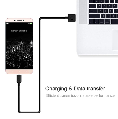 USAMS καλώδιο USB σε Micro USB US-SJ098 U-Turn, 2.1A, 1m, μαύρο