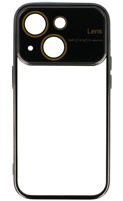 POWERTECH θήκη Electro Lens MOB-1944 για iPhone 15, διάφανη-μαύρη