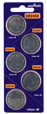 MURATA Μπαταρία λιθίου CR2450, 3V, 5τμχ