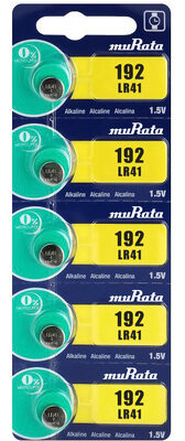 MURATA Αλκαλικές μπαταρίες LR41 MR-LR41, 1.5V, 5τμχ