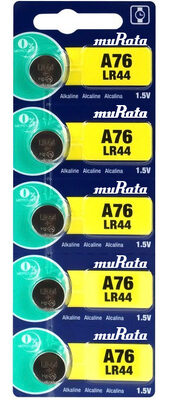 MURATA Αλκαλικές μπαταρίες LR44 MR-LR44, 1.5V, 5τμχ