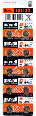 MAXELL αλκαλικές μπαταρίες LR1130, 1.5V, 10τμχ
