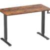 BRATECK γραφείο N12-22RE-B με ρυθμιζόμενο ύψος, 120x60x72~114cm, μαύρο/καφέ ξύλινο