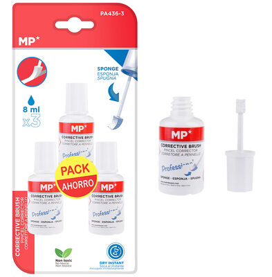 MP διορθωτικό υγρό με σφουγγάρι PA436-3, 3x 8ml