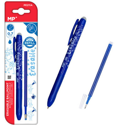 MP στυλό διαρκείας Ballpoint PE211A με ανταλλακτικό μελάνι, 0.7mm, μπλε
