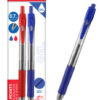 MP στυλό διαρκείας gel PE224-2, 0.7mm, μπλε & κόκκινο, 2τμχ