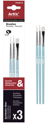 ARTIX PAINTS σετ πινέλων ζωγραφικής PP399-01, μπλε, 3τμχ
