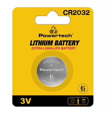POWERTECH μπαταρία λιθίου PT-1208, CR2032, 3V, 1τμχ