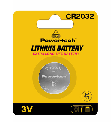 POWERTECH μπαταρία λιθίου PT-1208, CR2032, 3V, 1τμχ