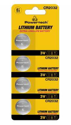 POWERTECH μπαταρίες λιθίου PT-1210, CR2032, 3V, 4τμχ