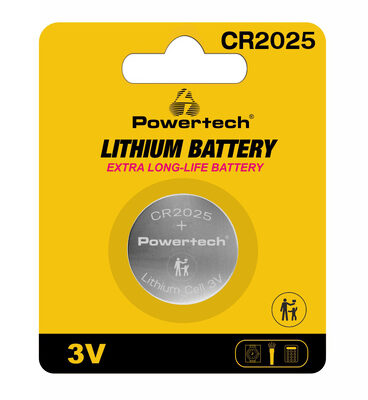 POWERTECH μπαταρία λιθίου PT-1211, CR2025, 3V, 1τμχ
