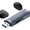 POWERTECH card reader PT-1343 για SD & micro SD, USB 3.2, 5Gbps, γκρι
