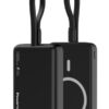 POWERTECH power bank PT-1376 με καλώδιο, 10000mah, magnetic wireless, 20W, μαύρο