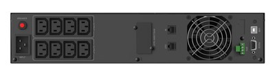 POWERTECH UPS Line Interactive PT-1409 για rack 2U, με οθόνη, 3000VA/2100W, 8x DC output