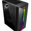 POWERTECH Gaming case PT-848, tempered glass, 80mm fan, PSU 500W PT-864