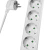 POWERTECH πολύπριζο PT-876, 5x schuko, 16A, 3m, λευκό