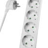 POWERTECH πολύπριζο PT-878, 5x schuko, 16A, 5m, λευκό