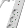 POWERTECH πολύπριζο ασφαλείας PT-879, 3x schuko, 16A, 1.5m, λευκό