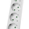 POWERTECH πολύπριζο PT-886, 5x schuko, 16A, χωρίς καλώδιο, λευκό