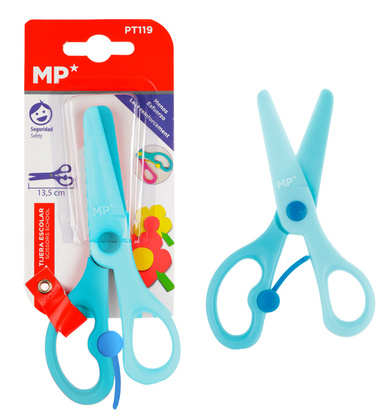 MP παιδικό ψαλίδι χαρτιού PT119, πλαστικό, 13.5cm, μπλε