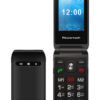 POWERTECH κινητό τηλέφωνο Milly Flip, 2.4", dual SIM, πλήκτρο SOS, μαύρο