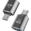 POWERTECH αντάπτορας USB-C σε USB 3.0 PTR-0148, 10 Gbps, 60W, γκρι
