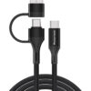 POWERTECH καλώδιο USB & USB-C σε USB-C PTR-0158, PD 60W, copper, 1.5m, μαύρο